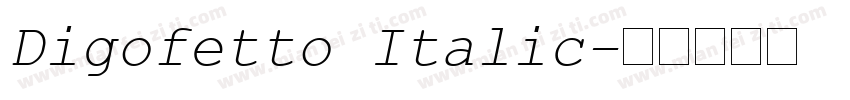 Digofetto Italic字体转换